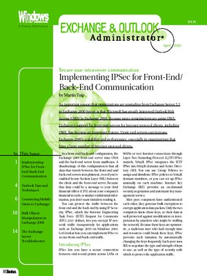 cover image of April 2002--Exchange & Outlook Administrator